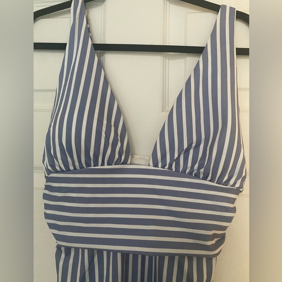 NWT Striped blue and white one piece swimsuit - Picture 3 of 5